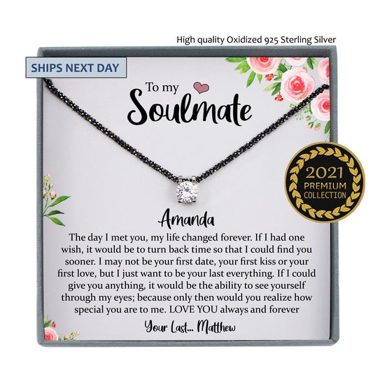 To My Wife Necklace With Message Card, Wife Gift From Husband, Anniversary Gift for Wife, Sentimental Gift for Wife, Birthday Gift for Wife