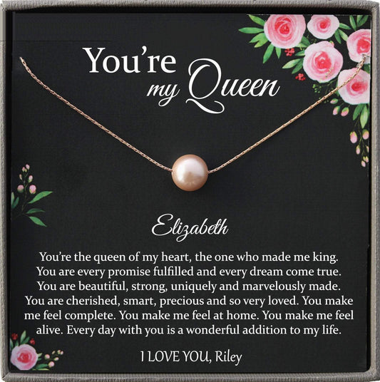 To My Wife Necklace With Message Card, Wife Gift From Husband, Anniversary Gift for Wife, Sentimental Gift for Wife, Birthday Gift for Wife