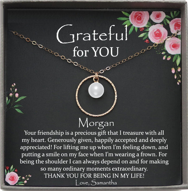 Appreciation Gift, Thank you Gift, Gift for Friend, Best Friend Gift, Gratitude Gift, Best Friend Necklace, Thank you for Being in my Life