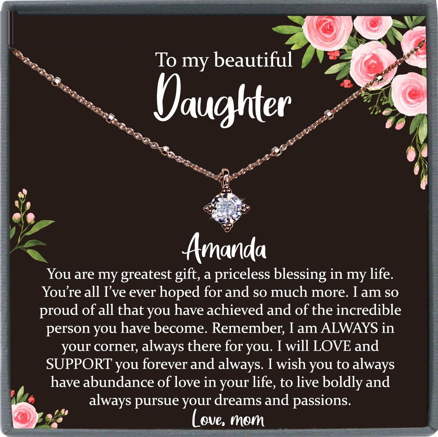Daughter Gift from Mom to Daughter Necklace for Daughter Gift for Daughter from Mom daughter gift from dad to daughter birthday gift