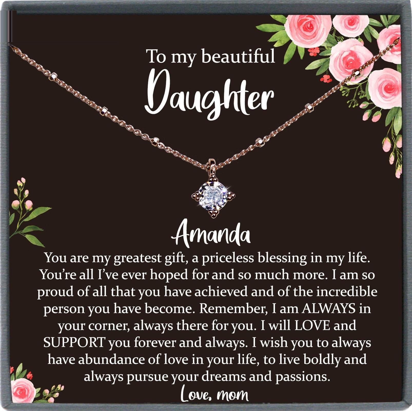 Daughter Gift from Mom to Daughter Necklace for Daughter Gift for Daughter from Mom daughter gift from dad to daughter birthday gift