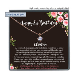 21st Birthday Gift Necklace: Birthday Gift, Jewelry Gift For Her, 21st Birthday Card, Happy 21st Birthday
