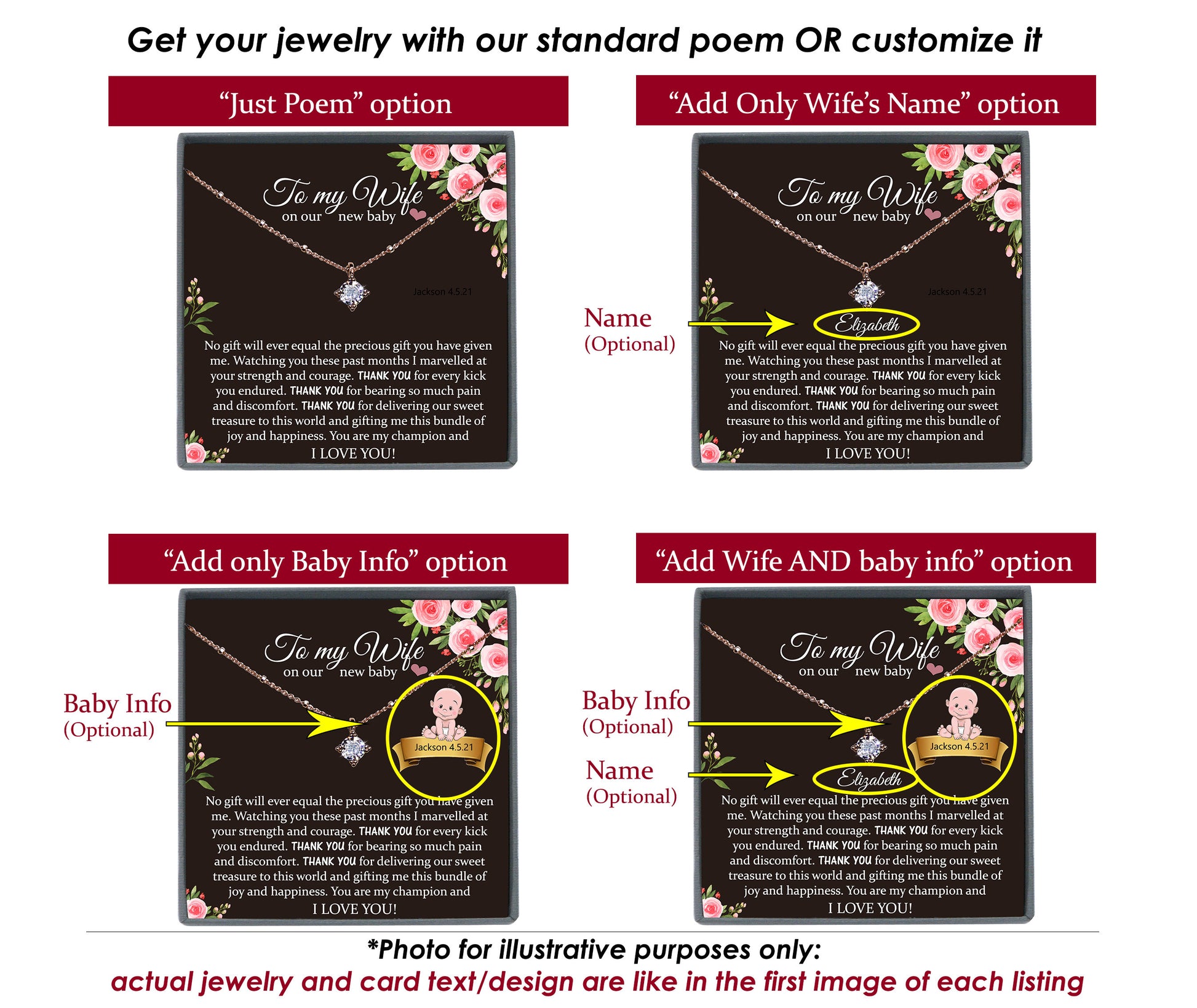 Push Present for Wife for New Baby, New Mom Gift from Husband, Push Gift for Wife, Labor Gifts for Mom