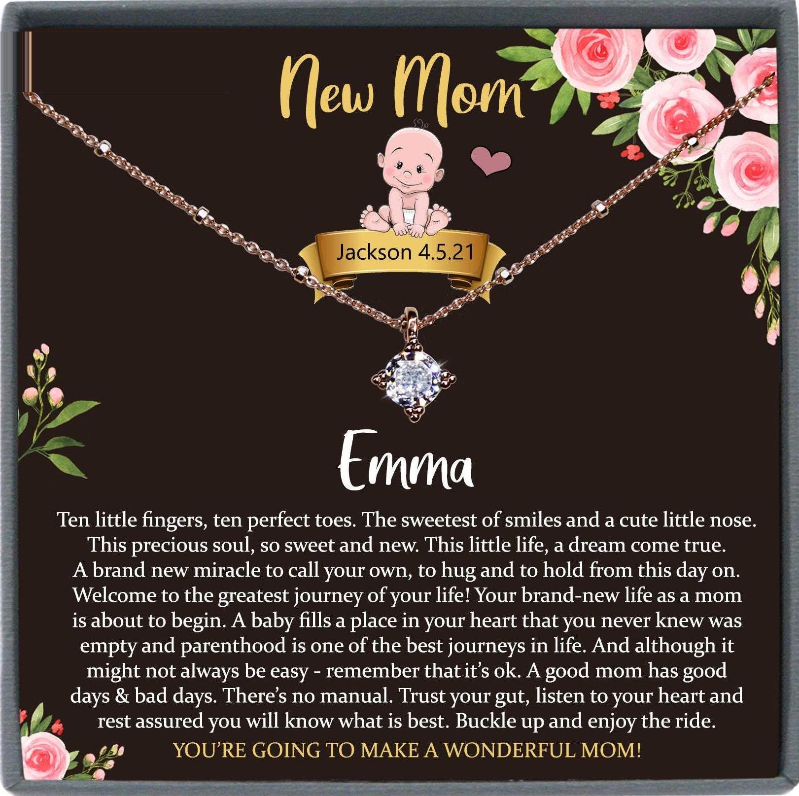 New Mom Gift Jewelry, First Time Mom Gift for first Mother's day Gift for New Mom Necklace, New Baby Gift, New Mommy Gift