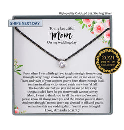 Mother of the Bride Gift from Daughter Mother of the Bride Necklace from Bride Eternity Necklace Mom of Bride Gift To Mom from Bride