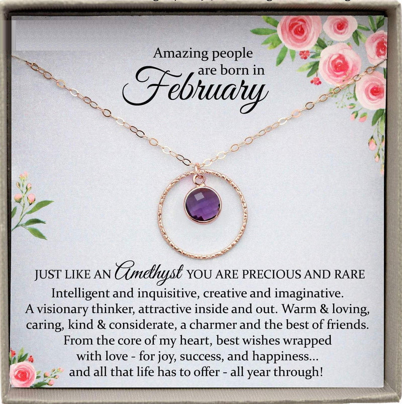 Amethyst Gemstone Necklace. February Birthstone Necklace. Crystal Necklace  Boho Jewelry Bohemian Jewelry. Gift for Sister Birthstone Jewelry - Etsy