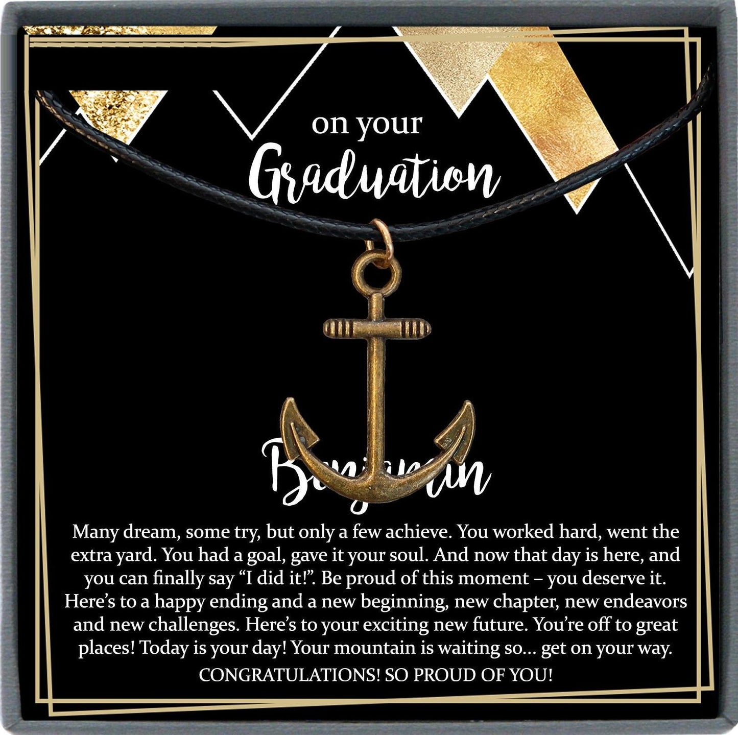 College Graduation Gift for Him, Phd Graduation Gift for Son, High School Graduation Gift for Boyfriend, Son Graduation Gift