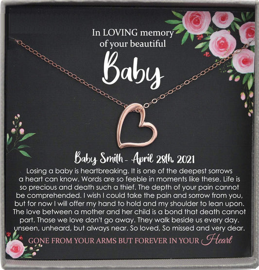 Baby Loss Gift, Infant Loss Gifts, Loss of Baby Necklace, Miscarriage Necklace, Pregnancy Loss Sorry for your loss condolence gift baby Loss