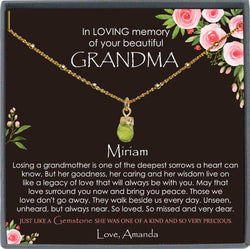 Memorial gift Grandmother Loss of Grandma In Memory of Grandma Sorry for your loss of loved one condolence gift, bereavement gift