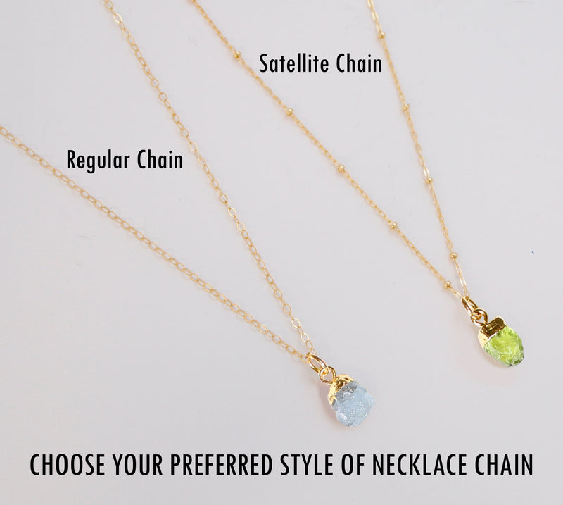 Raw Aquamarine Necklace, March Birthstone Necklace, Raw Gemstone Necklace, Aquamarine Jewelry, Aquamarine Pendant Necklace