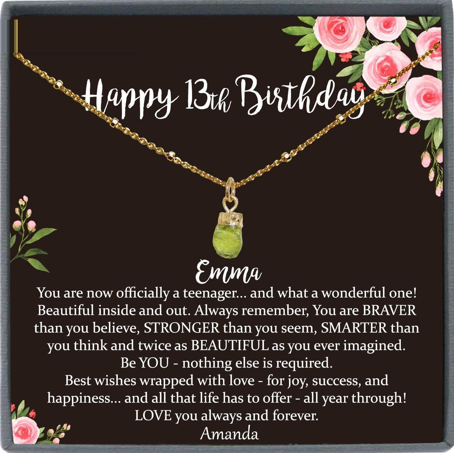 13th birthday girl, 13th birthday gift official teenager, Thirteenth Birthday Necklace, gift for 13 year old girl gifts, Teen birthday
