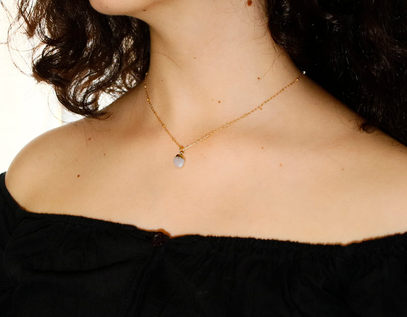 Gold Arrow Pendant & Raw Gemstone Necklace – Aquarian Thoughts Jewelry