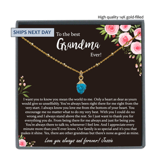 Birthstone Necklace for Grandma Necklace, Birthstone Necklace Grandmother Gift for Grandma Gift, Personalized Grandma Necklace Mothers Day
