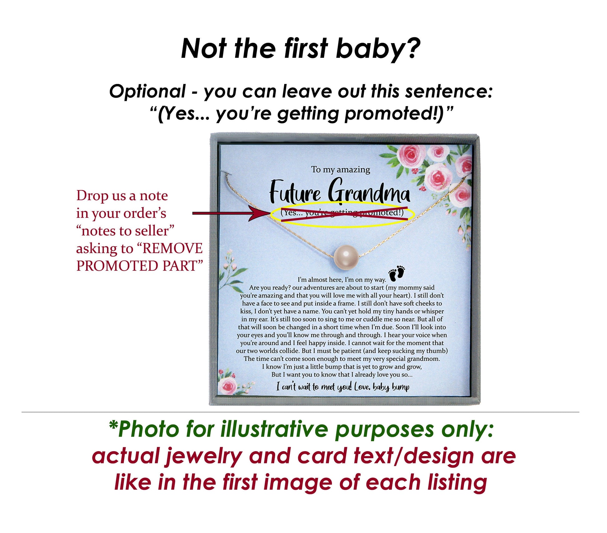 Birthstone Baby Announcement Grandparent, New Grandma Gift, Promoted to Grandma Pregnancy Reveal Gift for New Grandmother First Time Grandma
