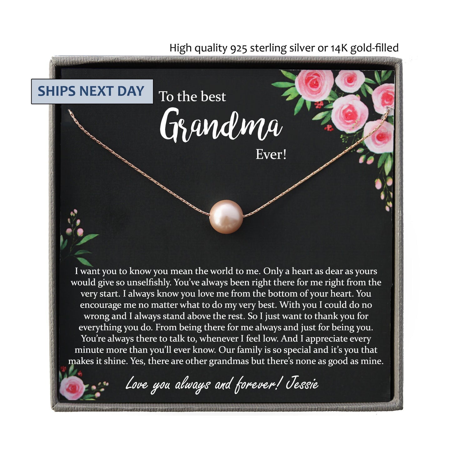 Grandmother Gift Jewelry Grandmother Necklace Gift for Grandma Gift for Grandmother Gift Thank You Grandma necklace