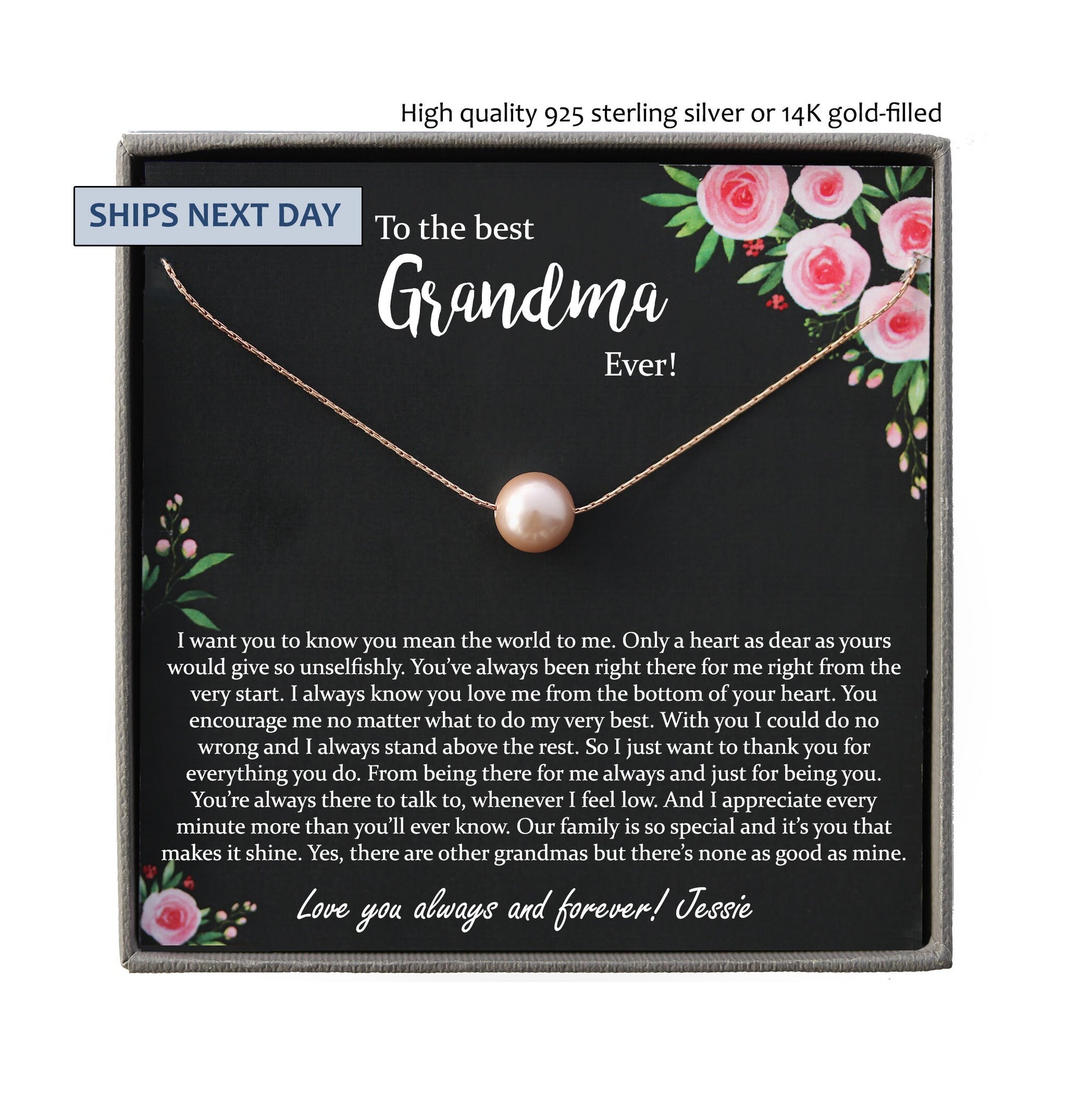 Grandmother Gift Jewelry Grandmother Necklace Gift for Grandma Gift for Grandmother Gift Thank You Grandma necklace
