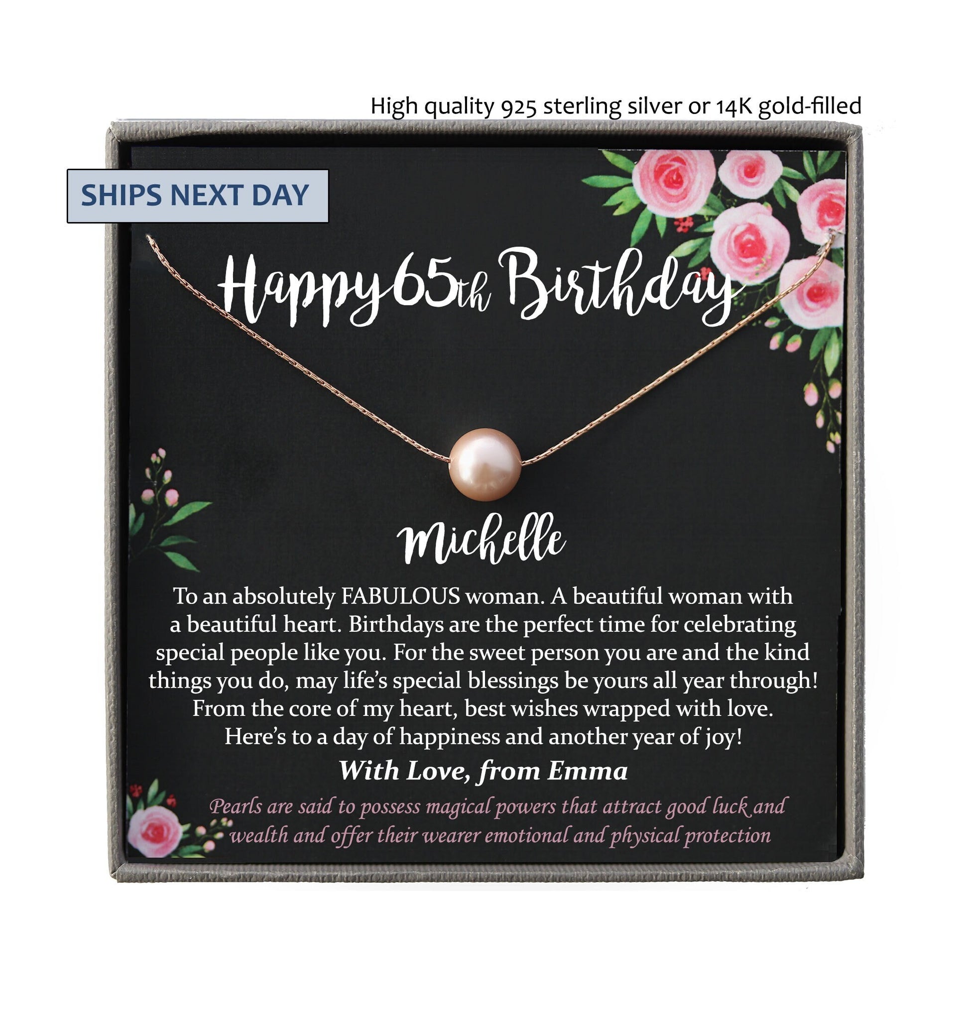 65th Birthday for Her Gift, 65th Birthday Gift for her, 65 years old birthday gift for women friend 65th birthday friend 65th Birthday Women