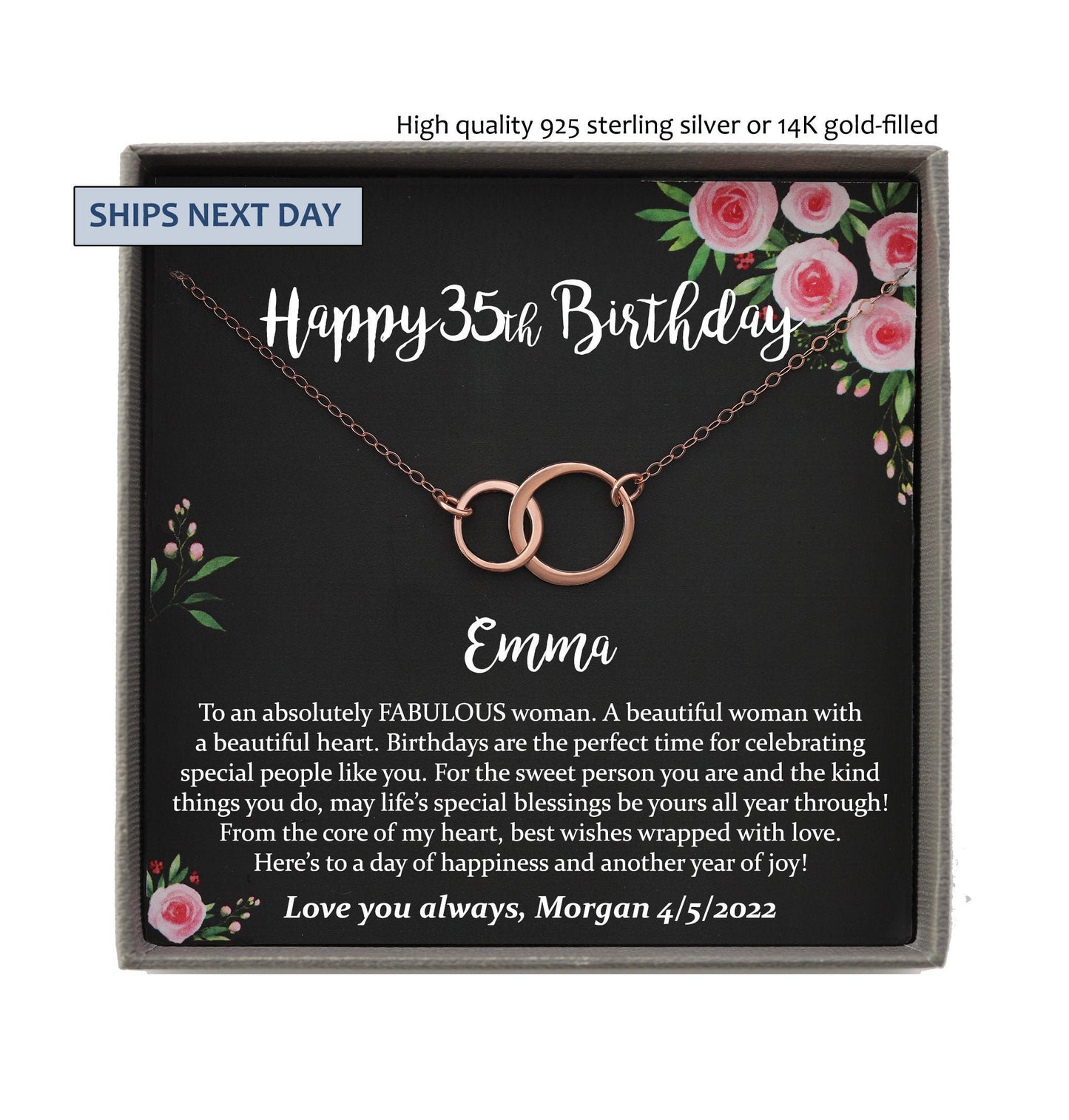 35th Birthday for Her Gift, 35th Birthday Gift for her, 35 years old birthday gift for women friend 35th birthday friend 35th Birthday Women