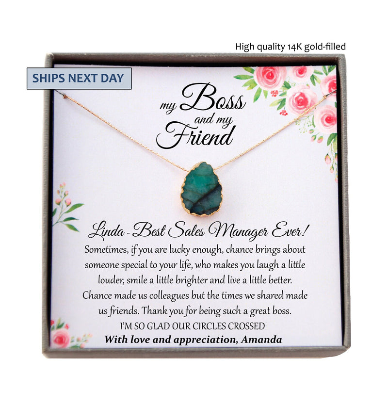 Gift for Boss Day gift for her, Boss Lady Gift, Best Boss Ever Gift for Women, Personalized Gift, Jewelry with card