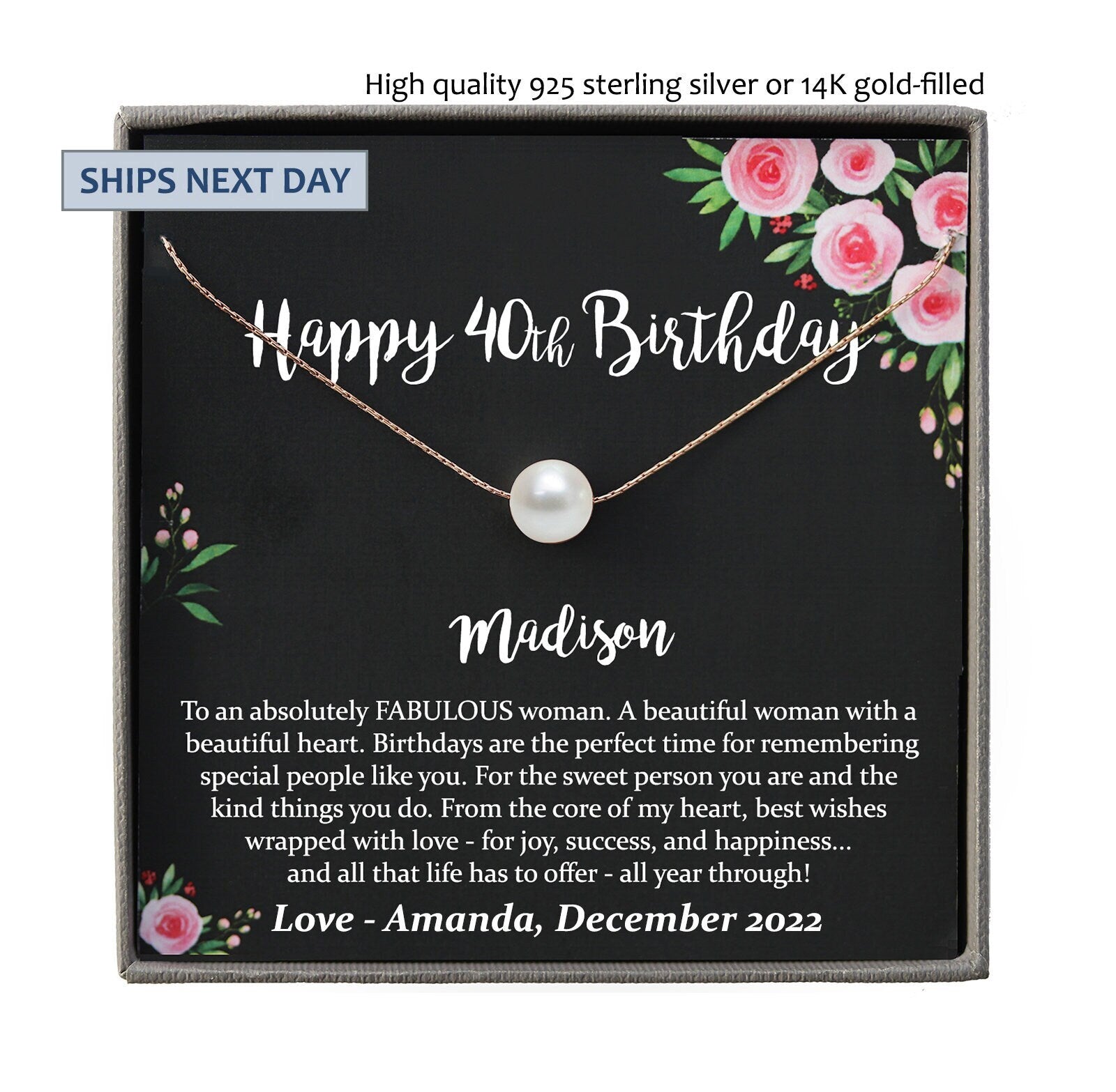 40th Birthday for Her Gift, 40th Birthday Gift for her, fortieth birthday gift for women friend, 40th birthday friend, 40th Birthday Women