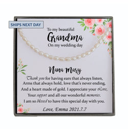 Grandmother of the Bride Gift to Grandma Wedding Gift for Grandma of the Bride Grandmother Wedding Grandmother Gift from bride Real Pearl
