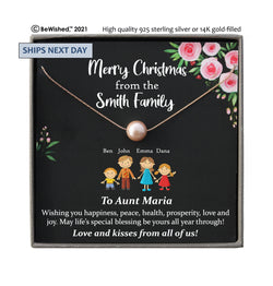 Christmas Gift Ideas Personalized Gift Ideas for women, Personalized Gift Necklace, Custom Family Gifts, Custom Family Portrait Illustration