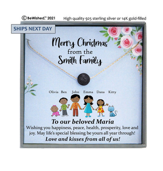 Christmas Gift Ideas Personalized Gift Ideas for Women, Personalized Christmas Necklace, Custom Family Gifts, Custom Family Portrait Unique