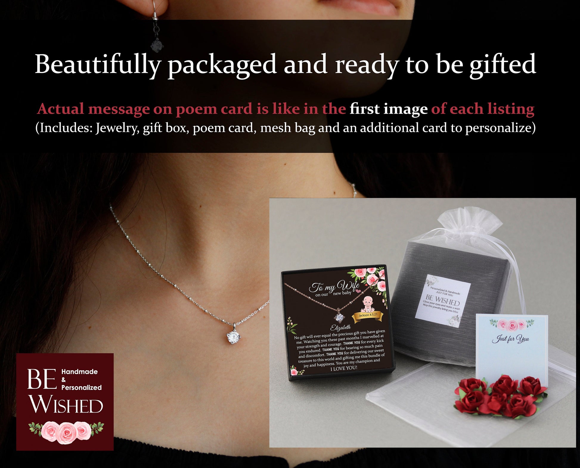 Christmas Gift Ideas Personalized Gift Ideas for women, Personalized Gift Necklace, Custom Family Gifts, Custom Family Portrait Illustration