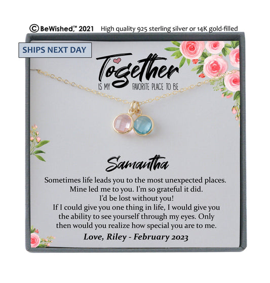 Personalized Wife Gift, Girlfriend Gift, BFF Gift, Best Friend Necklace Gift for Valentines Day Anniversary Birthday Romantic Gifts for her