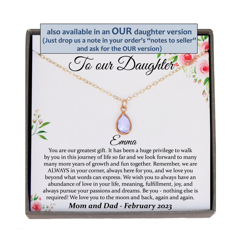 Daughter Gift from Mom to Daughter Necklace for Daughter Gift for Daughter from Dad Daughter Gift from Parents to Daughter Birthday Gift