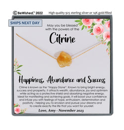 Raw Citrine Necklace, Citrine Pendant Necklace, Natural Citrine Necklace, Real Citrine Birthstone Necklace Genuine Citrine November Birthday