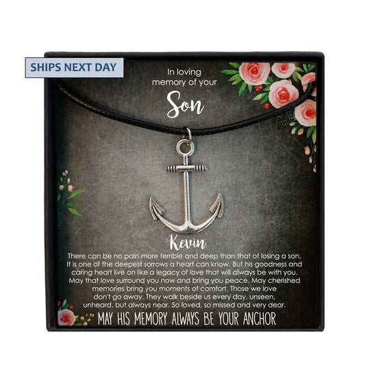 Loss of Son Gift for a Dad In Memory of Son Grief Gift Remembrance Necklace Mourning Jewelry Memorial Grieving Father Sorry for Your Loss